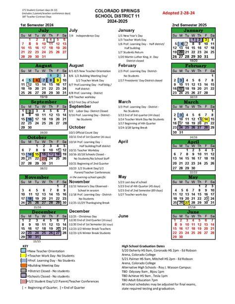 District 11 Colorado Springs Calendar