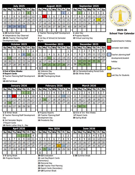 District 70 Calendar