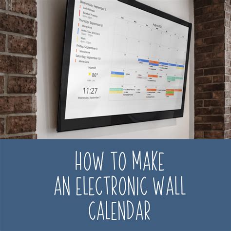 Diy Digital Wall Calendar