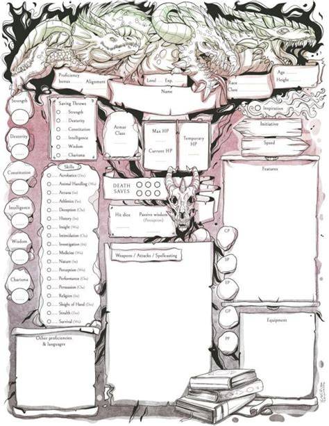 Dnd Printable Character Sheet