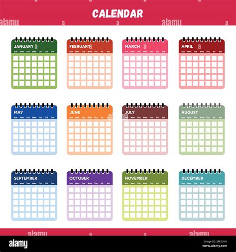 12 calendar colors