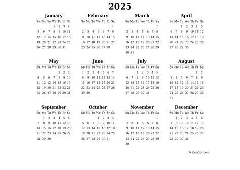 2025 calendar book