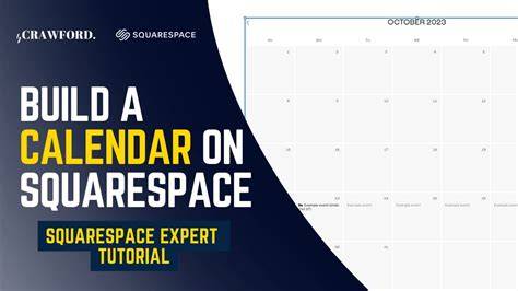 calendar on squarespace