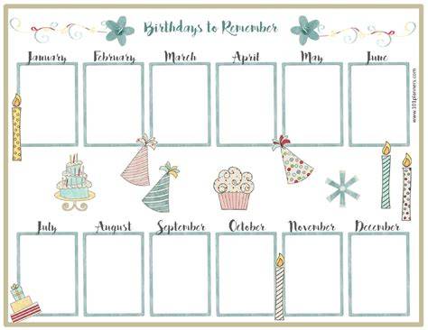 family birthday calendar
