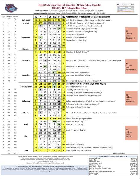 Doe Calendar 25 26