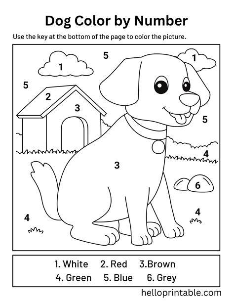 Dog Color By Number