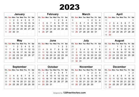 2023 calendar with week numbers excel