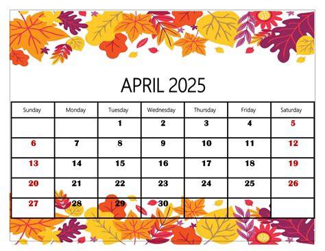 april 2025 calendar printable pdf