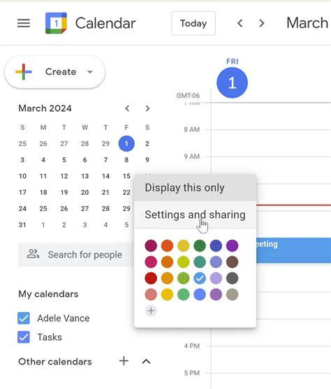 how to share a google calendar