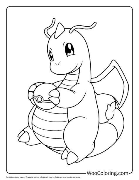 Dragonite Colouring Pages