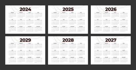 five year calendar