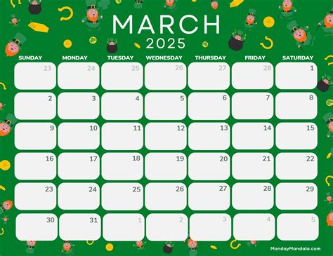 march 2025 calendar