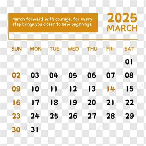 march 2025 calender