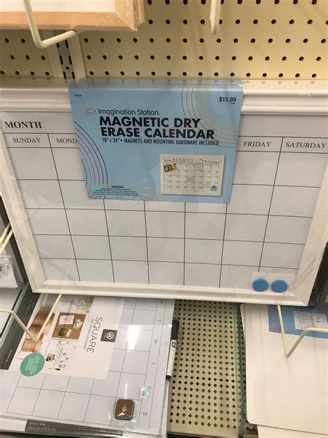 Dry Erase Calendar Hobby Lobby