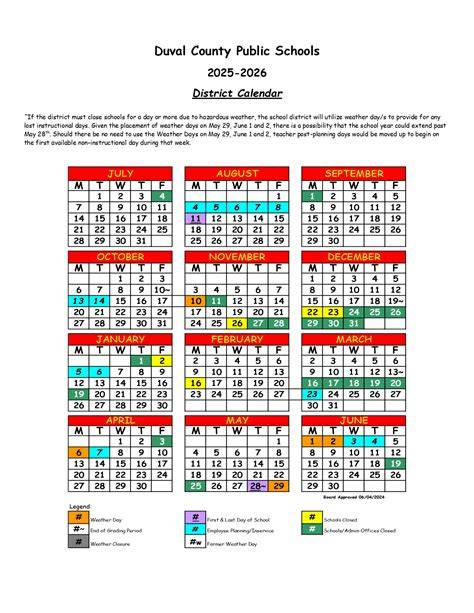 Duval School Calendar 25 26