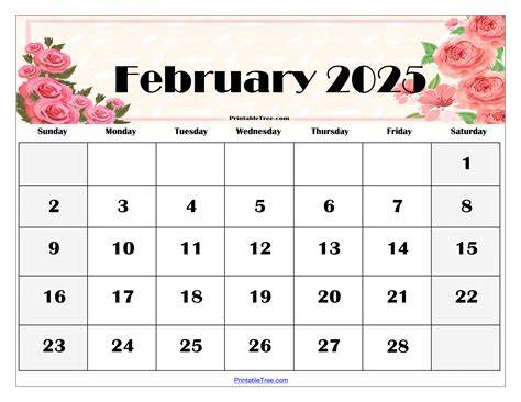 february 2025 calendar printable