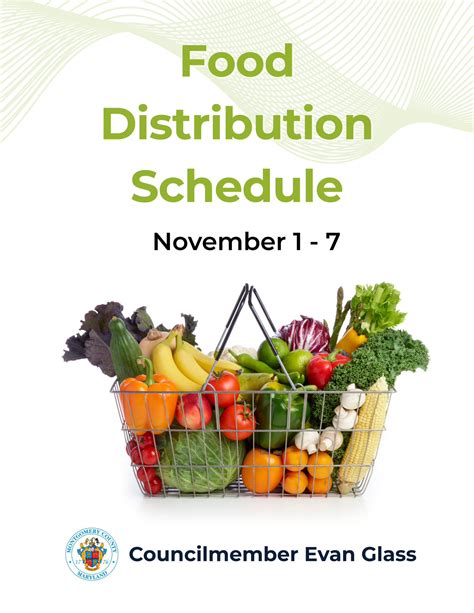 food distribution calendar