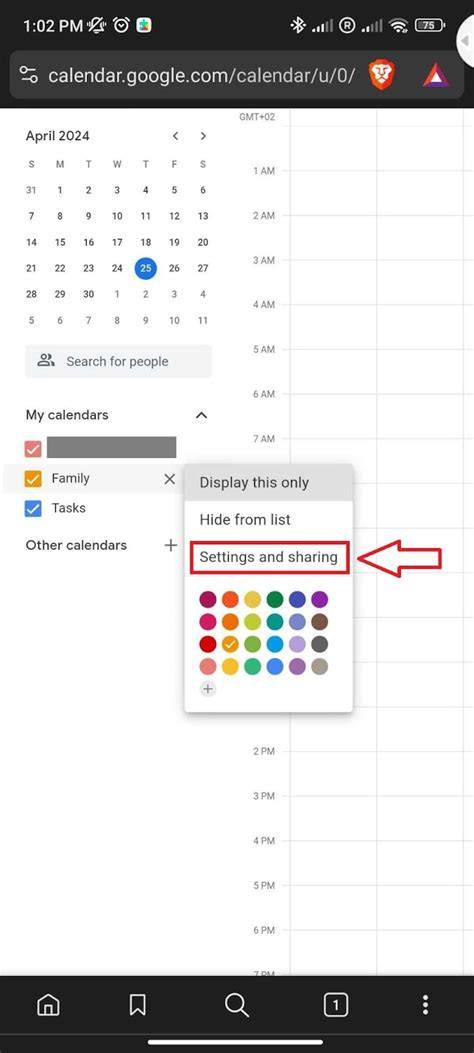 how to share my google calendar