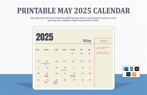 may 2025 calendar