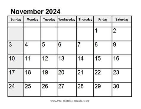 november 2024 calendar printable