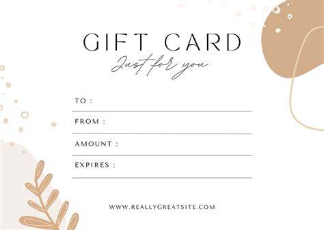 E Gift Card Printable