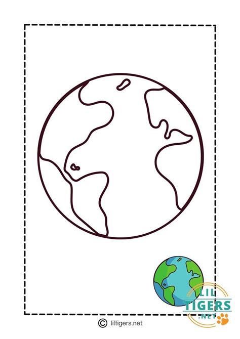 Earth Coloring Template