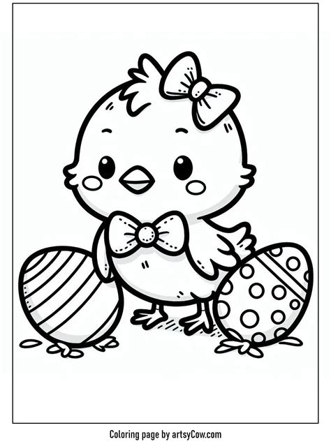 Easter Chick Colouring Pages