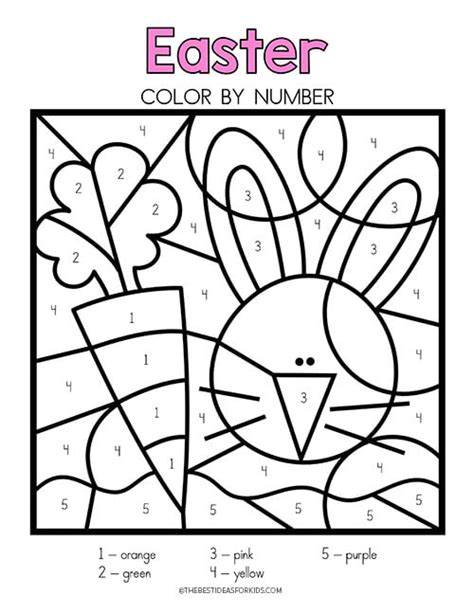 Easter Color By Number Free Printables