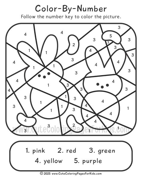 Easter Color By Number Printable