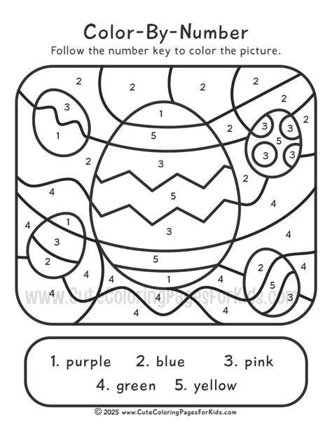 Easter Color By Numbers Printables