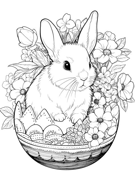 Easter Rabbit Coloring Pages