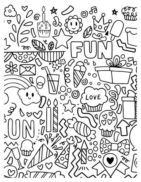 Easy Doodle Coloring Pages
