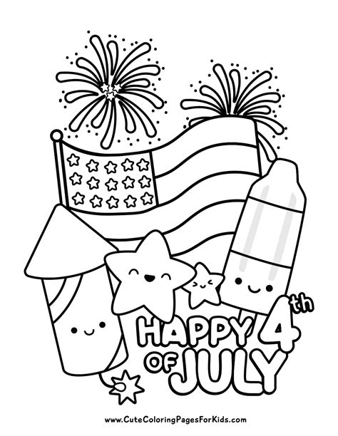 Easy Fourth Of July Coloring Pages