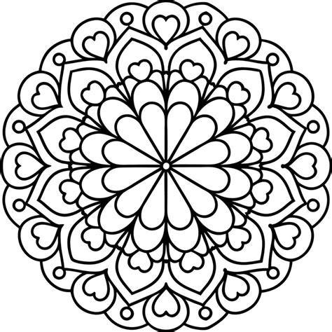 Easy Mandala Coloring Pages