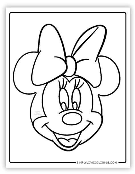 Easy Minnie Mouse Coloring Pages