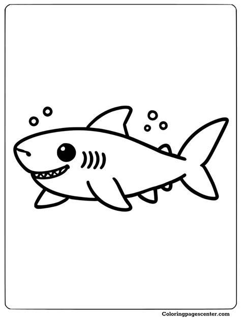 Easy Shark Coloring Pages