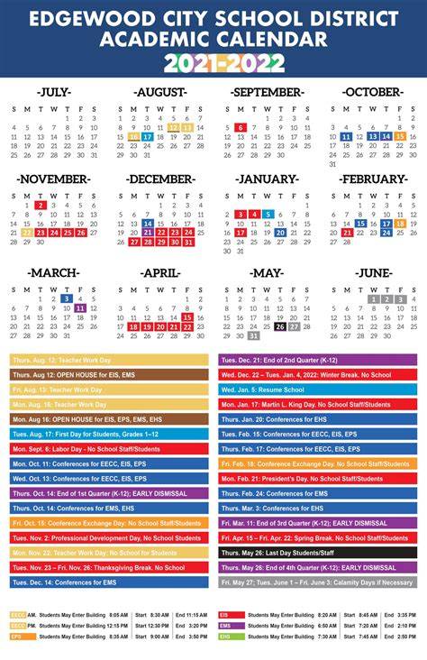 Edgewood City Schools Calendar