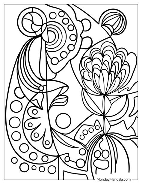 abstract colouring pages for adults