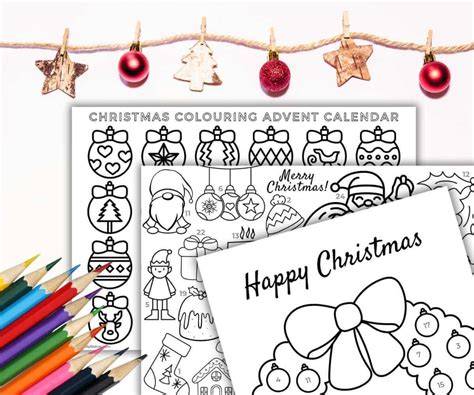 coloring advent calendar