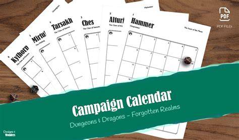 forgotten realms calendar