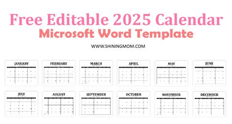 free 2025 calendar by mail