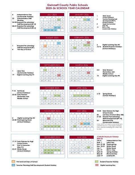 gwinnett county school calendar