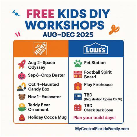 home depot kids workshop calendar 2025