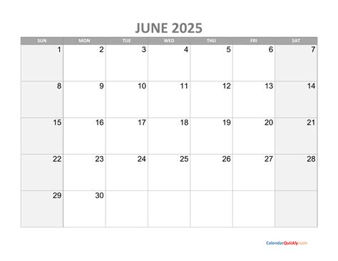 june 2025 calendar