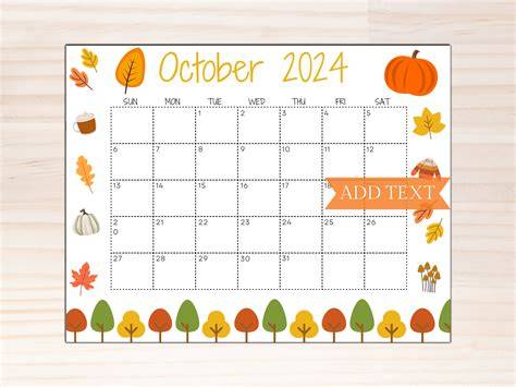 october 2024 calendar printable