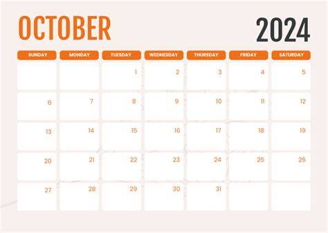 october calendar 2024