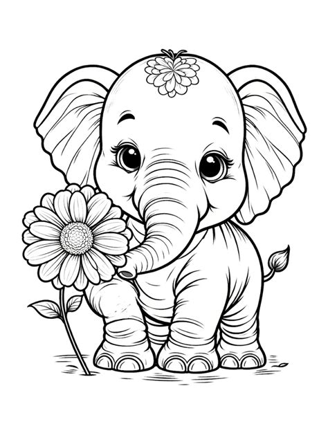 Elephant Coloring Pages To Print Free