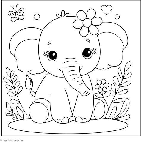 Elephant Coloring Sheet