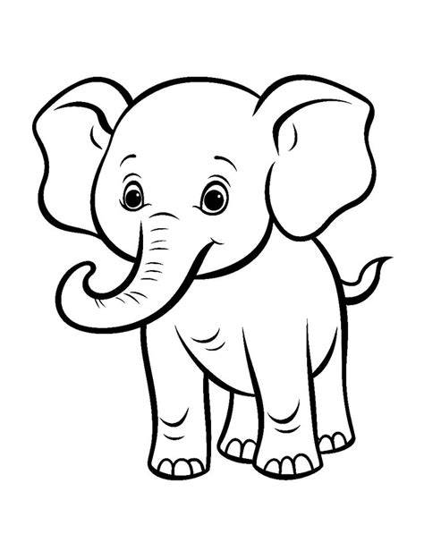 Elephant Pictures To Color