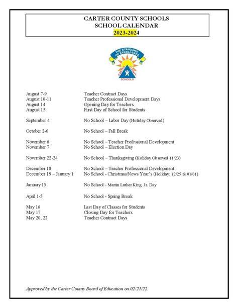 Elizabethton Schools Calendar